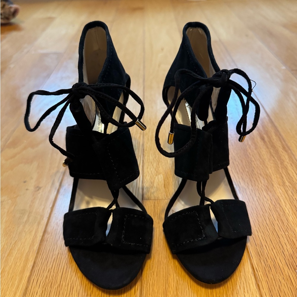 INC International Concepts Black Suede Heels